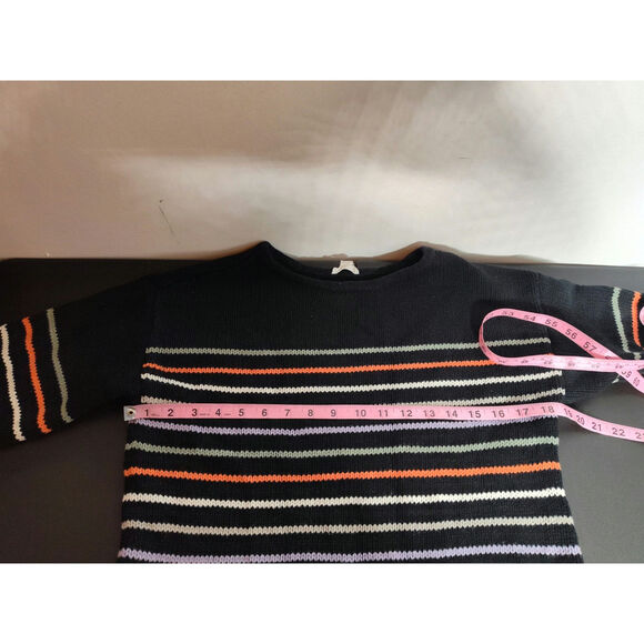 Y2K Tribal Striped Cropped Sweater size L - Picture 6 of 7